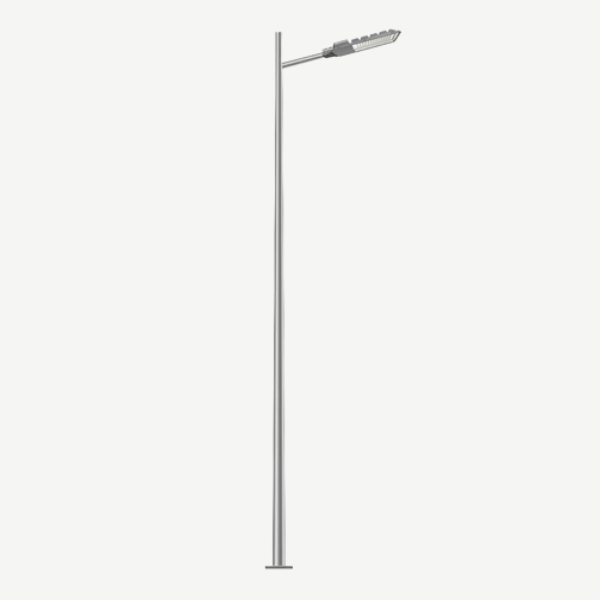 Single Arm Outdoor Solar Street Light Pole